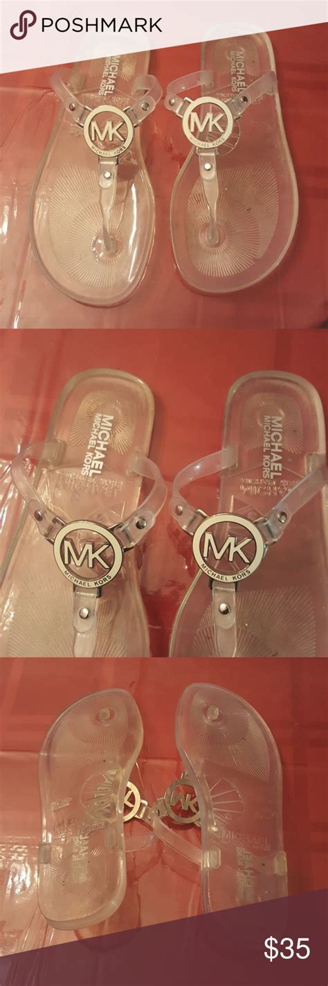 michael kors jelly sandals clear.